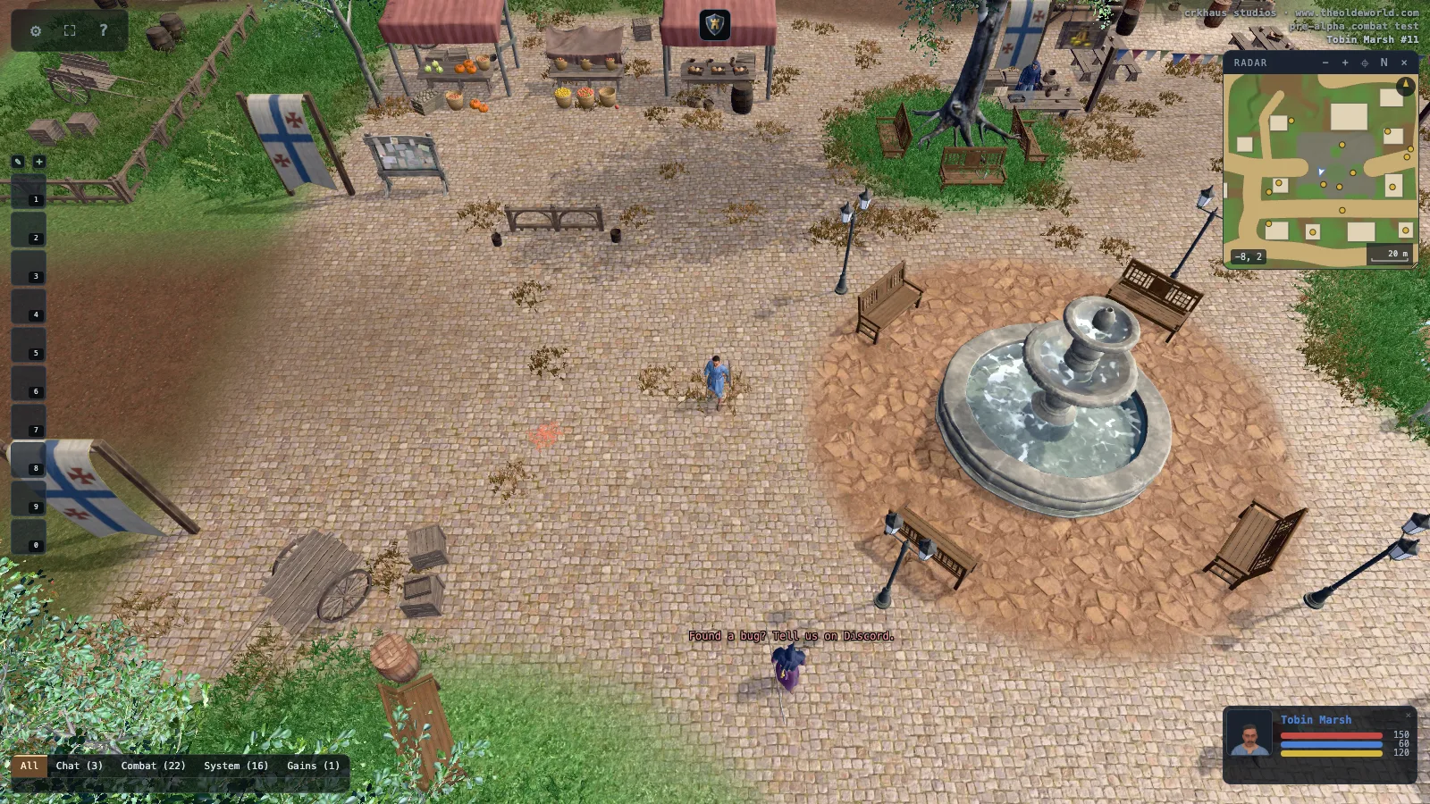 The game screen in Bramblewick, with its parts numbered